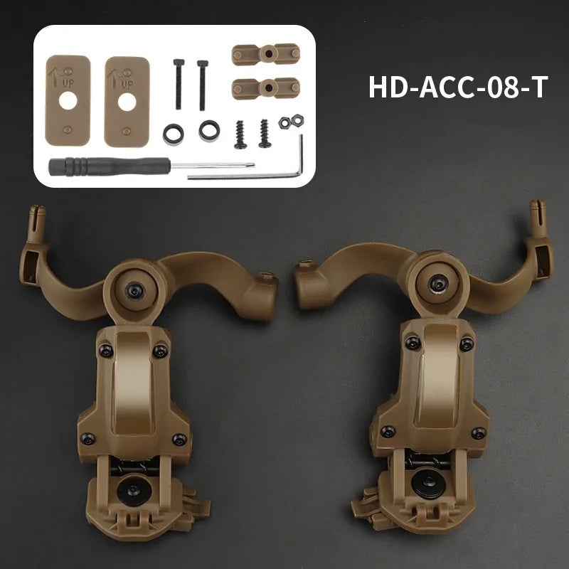 Load image into Gallery viewer, Multi-angle Rotation Helmet Rail Adapter ARC Headset Nylon Rail Bracket for OPS Core Fast Mich Team Wendy Tactical Helmet