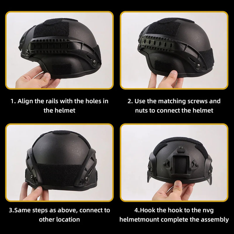 Load image into Gallery viewer, Nylon Side Rails Tactical Helmet Rail Kit Accessory For Mich Tactical Helmet