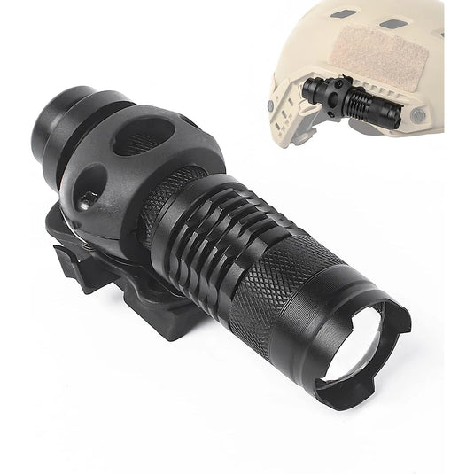 BOOIU Tactical Flashlight Helmet Mounted LED Light Compatible with Fast IBH MICH2000 Helmet