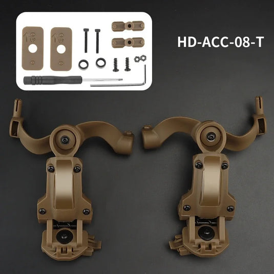 Multi-angle Rotation Helmet Rail Adapter ARC Headset Nylon Rail Bracket for OPS Core Fast Mich Team Wendy Tactical Helmet