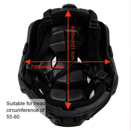 FAST BJ Tactical Helmet OPS Adjustable Suspension Game CS Rail Helmet