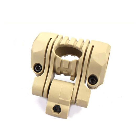 25.4mm 180 degree Angle Adjust Tactical Flashlight Helmet Holder Torch Clip Mount 21mm Rail