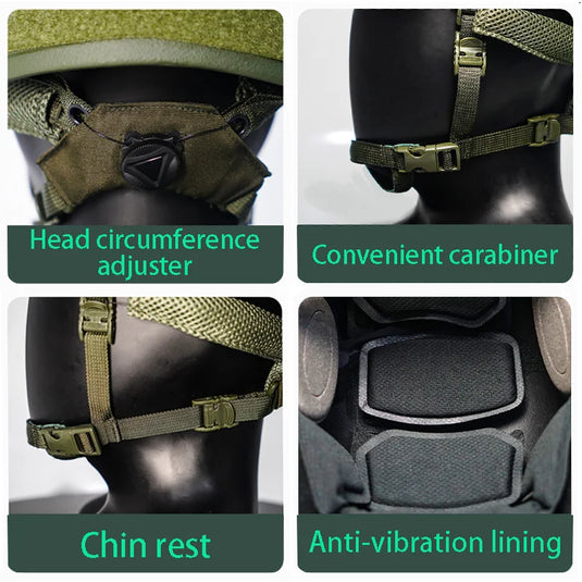 Tactical Helmet Dial Suspension System Chin Strap for Fast MICH Wendy Airframe Helmet