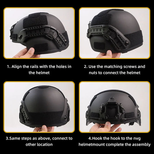 Tactical ACH/MICH Helmet Side Rails ARC Accessory Rail kit for Mich helmet