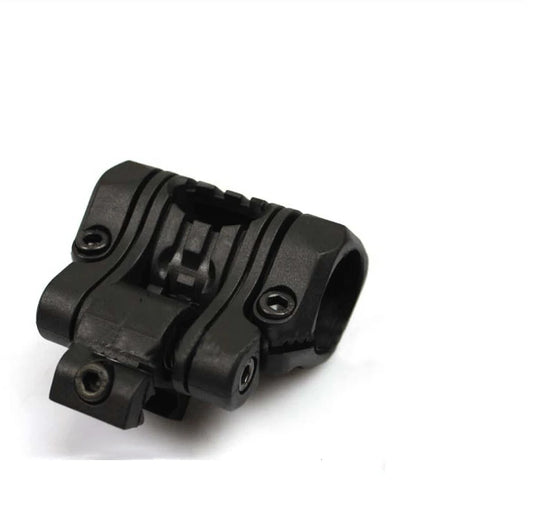 25.4mm 180 degree Angle Adjust Tactical Flashlight Helmet Holder Torch Clip Mount 21mm Rail