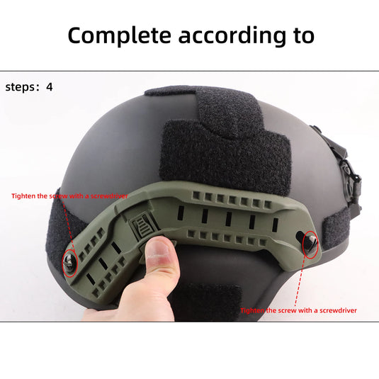 Nylon ACH ARC Helmet Side Rails Tactical Helmet Rail Kit For Mich Tactical Helmet