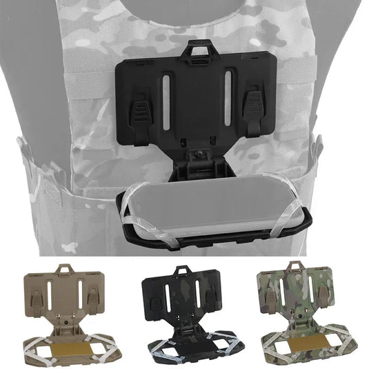 Tactical MOLLE Folded Phone Holder Universal Chest Phone Case Phone Board Holder Hanging Bracket